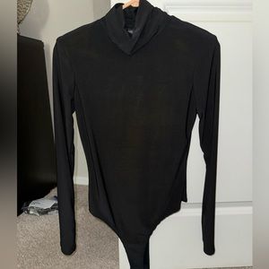 Women black turtle neck bodysuit
